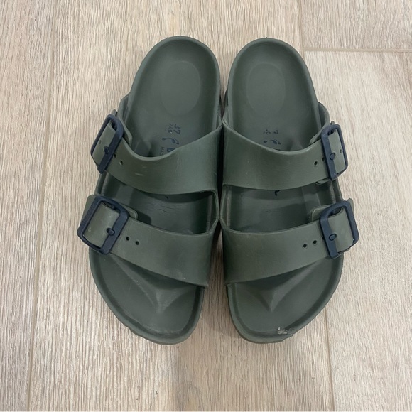 Birkenstock Shoes - Birkenstock Arizona Eva Green Sandal Slides